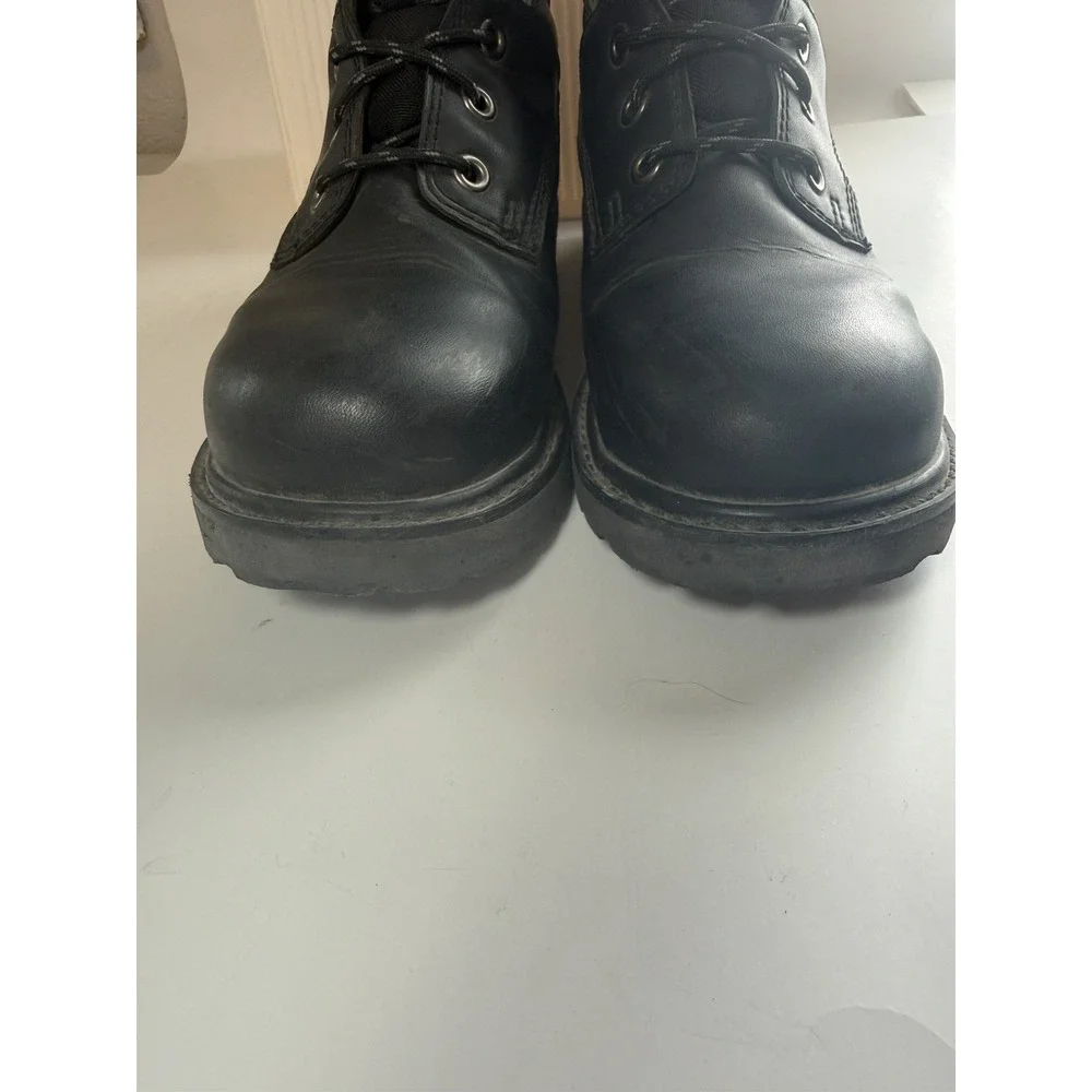 Dexter Work Safety Steel Toe Boots Oil & Skid Resistant Mens Size 8 Black